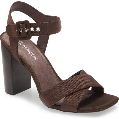 Jeffrey Campbell Iliana Ankle Strap Sandal- Brown