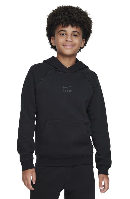Nike Kids'  Air Pullover Hoodie In Black/black