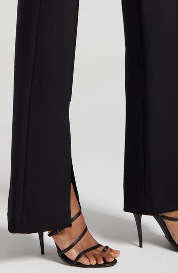 Alice + Olivia Emiko Split Cuff High Waist Flare Pants | Nordstrom