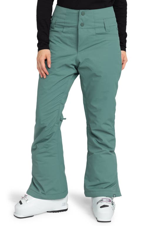 Roxy Rising High Waterproof Shell Snow Pants In Wild Wind