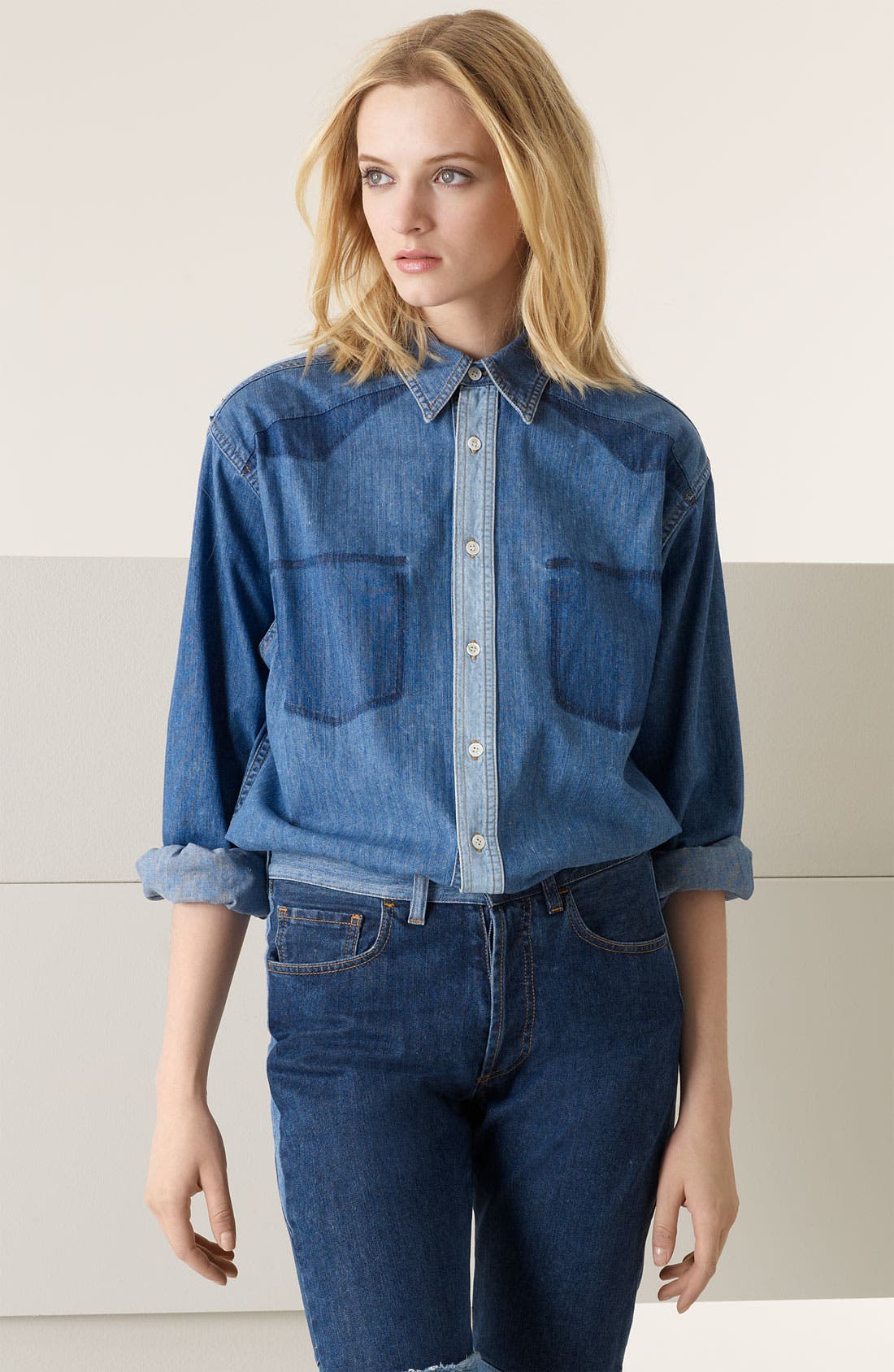 chloe denim shirt
