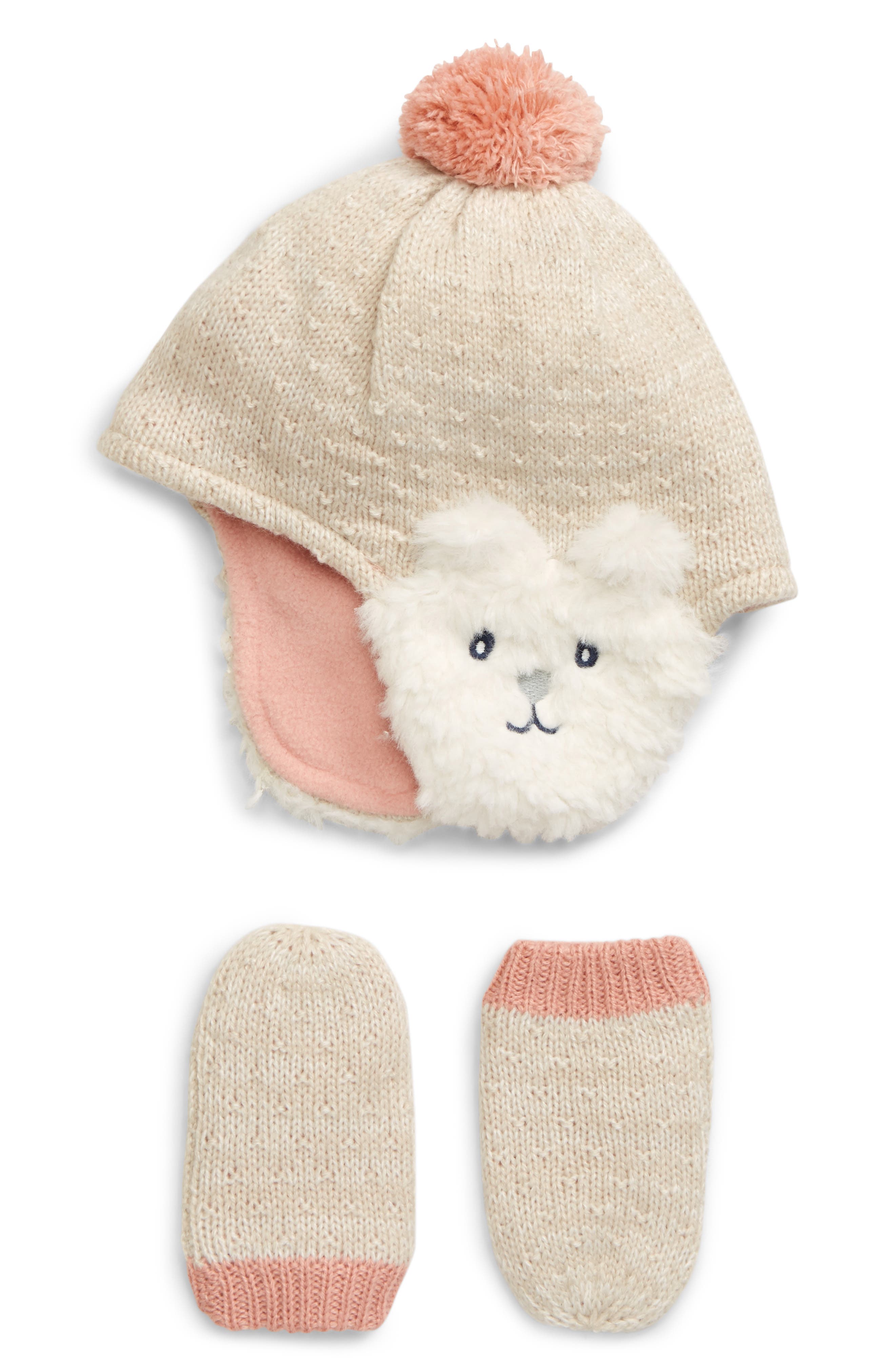 Mini Boden Knit Hat & Mittens Set (Baby) Nordstrom
