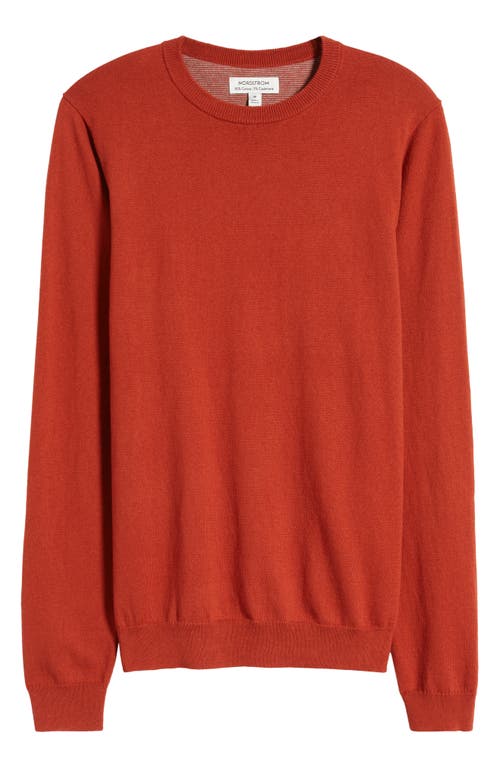 NORDSTROM NORDSTROM COTTON & CASHMERE CREWNECK SWEATER 