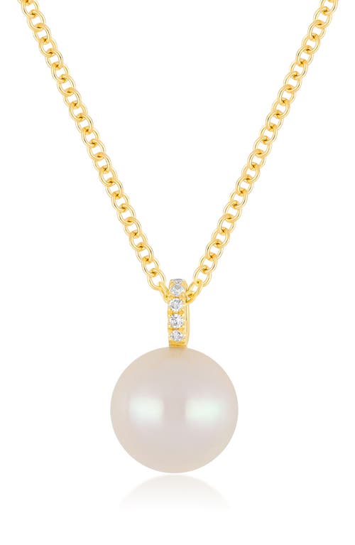 EF Collection Mother-of-Pearl & Diamond Pendant Necklace in 14K Yellow Gold at Nordstrom