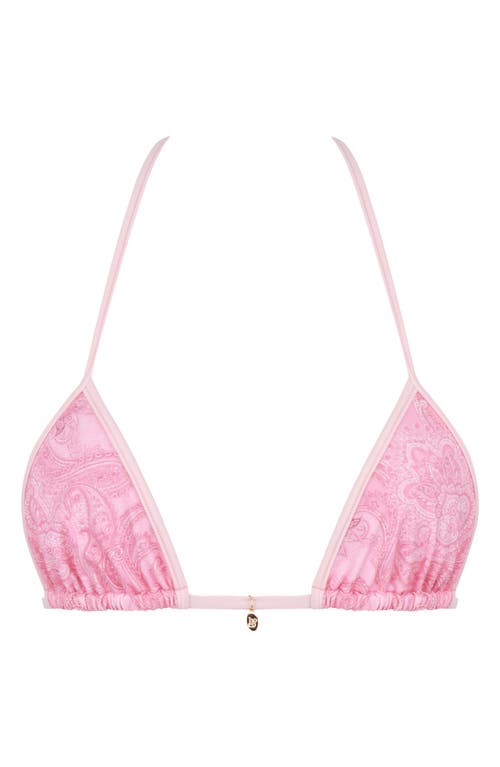 Shop House Of Cb Bali Triangle Bikini Top In Pink Paisley