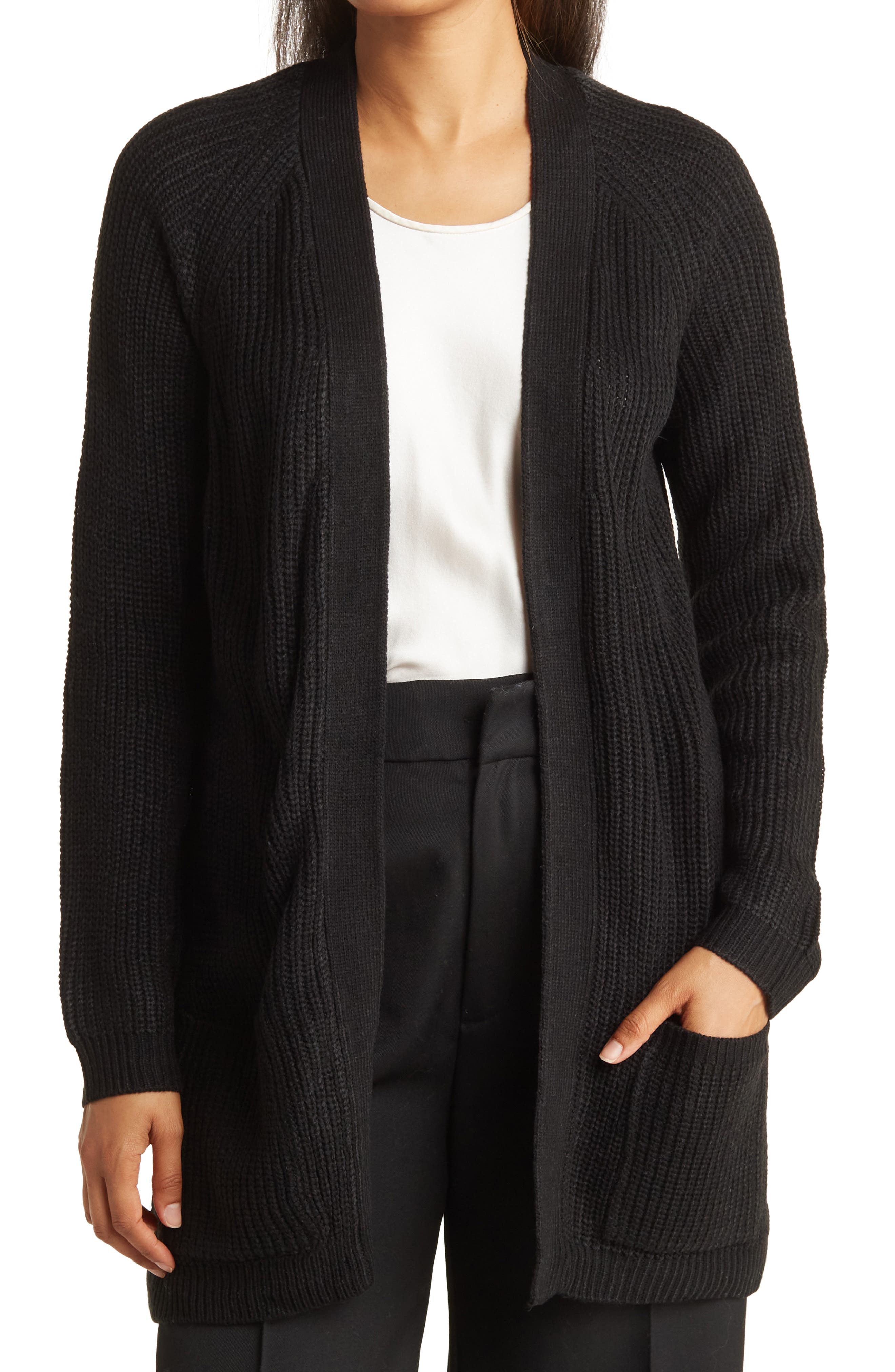 lee mathews ribbed tencel cardigan