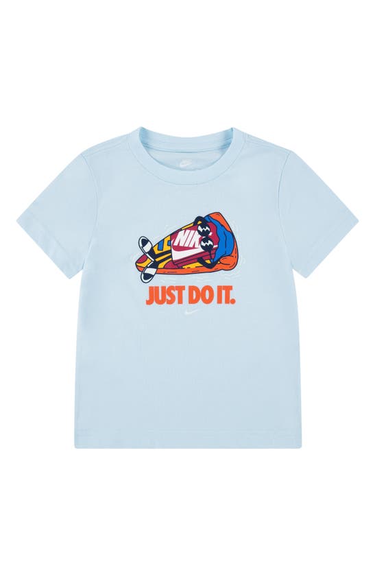 Shop Nike Kids' Boxy Graphic T-shirt In Glacier Blue