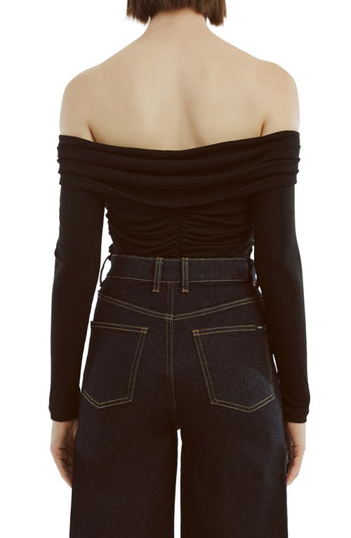 Shop Bardot Elsa Off The Shoulder Top In Black