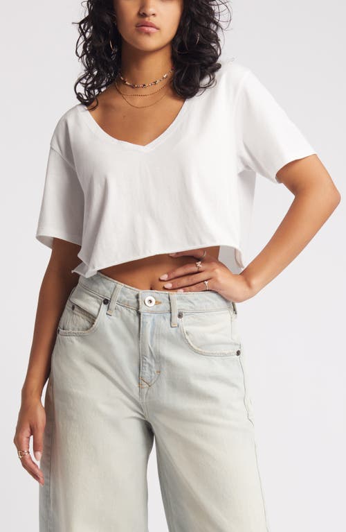 BP. Washed V-Neck Crop T-Shirt at Nordstrom,