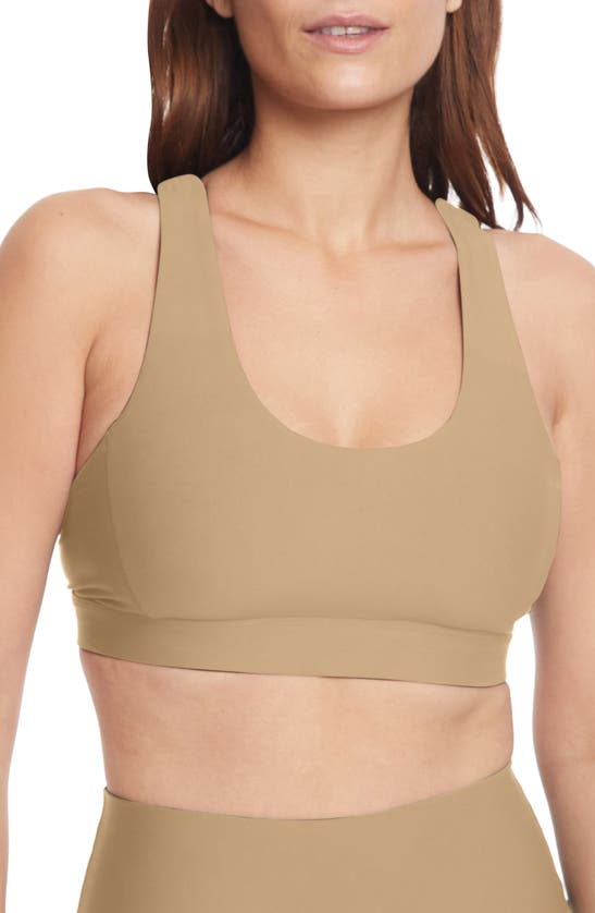 Sage Collective To The Point Sports Bra In Kelp