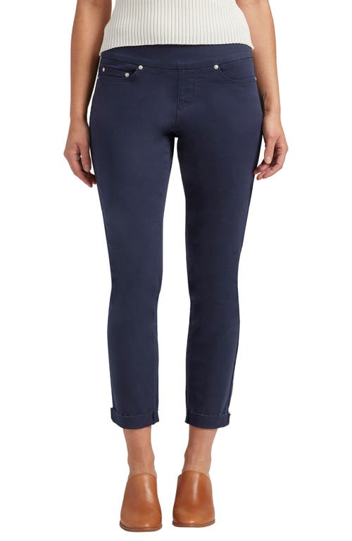 Amelia Slim Pull-On Ankle Jeans in Navy