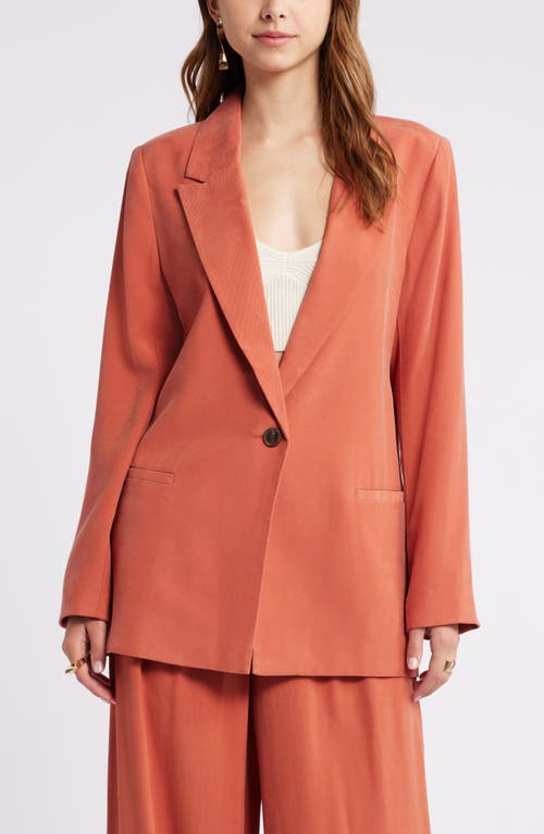 Shop Open Edit Relaxed Fit Blazer In Rust Redwood