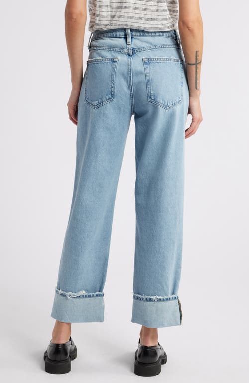 Shop Frame The Slouchy Cuffed Wide Leg Jeans In Ziggy