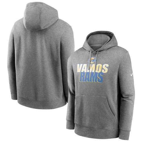 Men's Nike Heathered Charcoal Los Angeles Rams Fan Gear Local Club Pullover Hoodie in Heather Charcoal