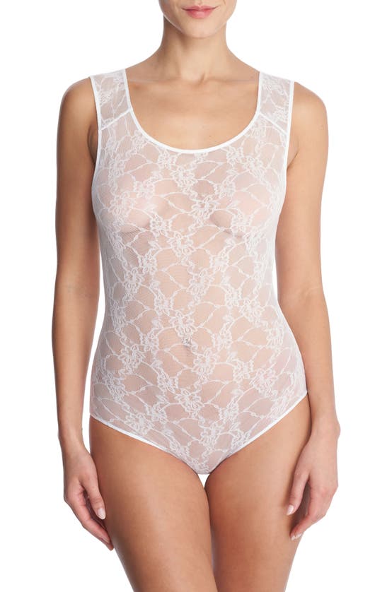 Natori Bliss Allure Lace Bodysuit In White