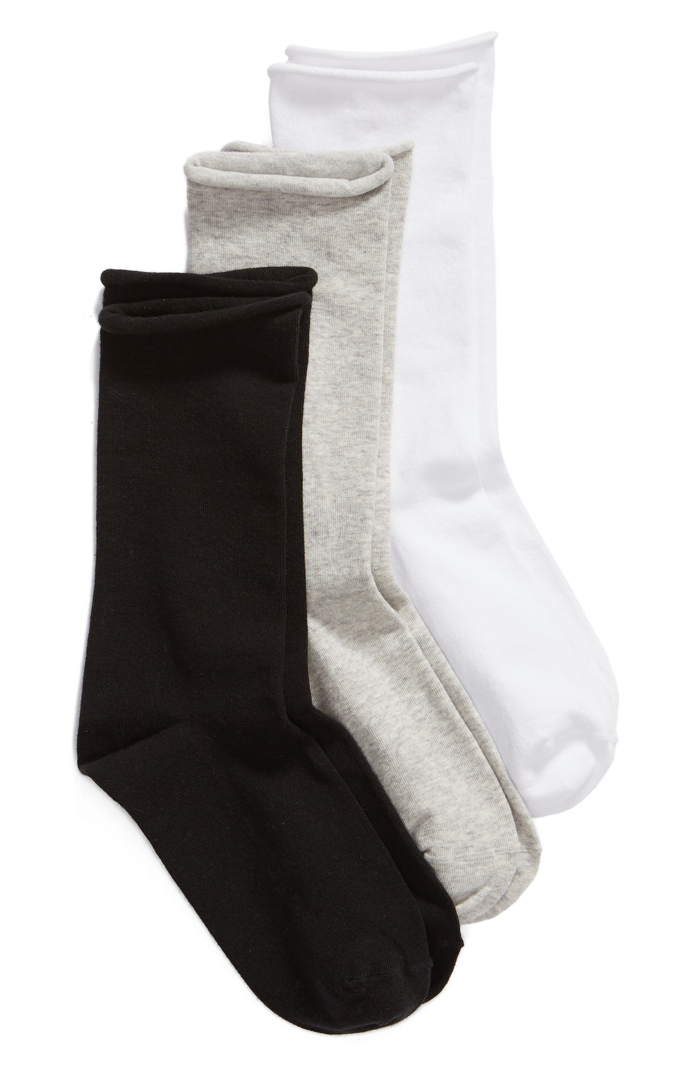 Nordstrom Everyday Roll Top 3Pack Crew Socks Nordstrom