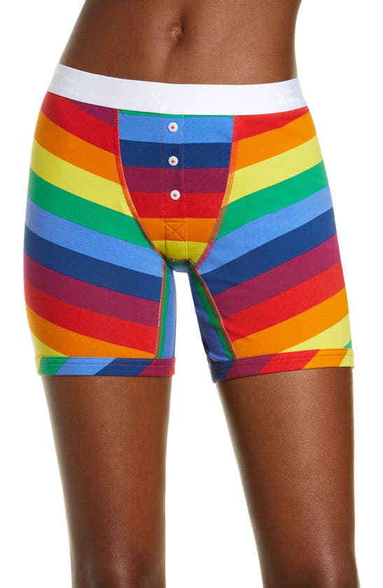 Tomboyx Faux Fly Boxer Briefs In Rainbow Pride