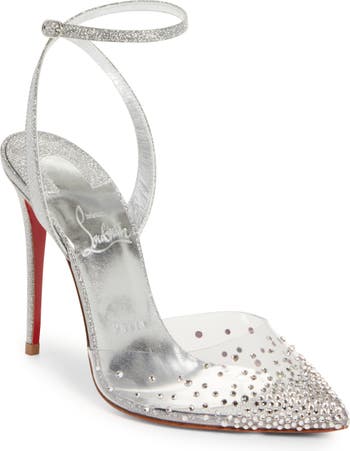 Christian Louboutin Spikaqueen Crystal Ankle Strap Pump