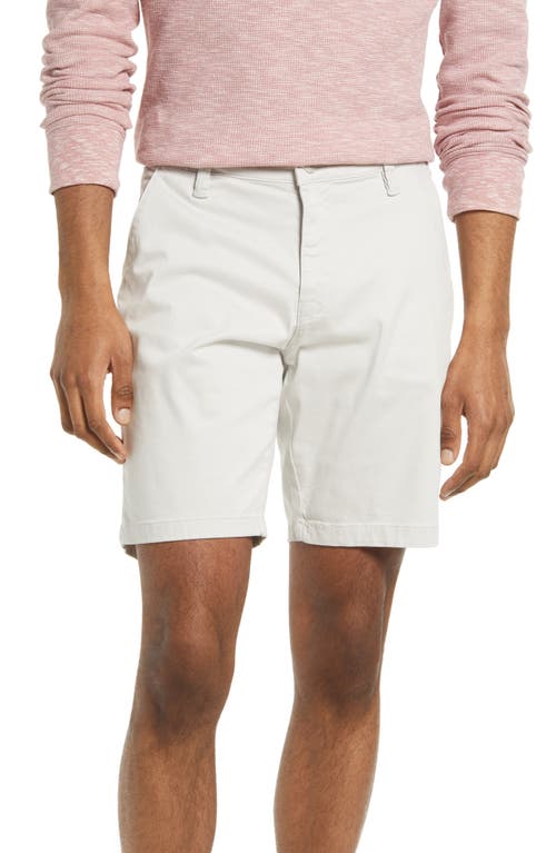 Noah Stretch Flat Front Shorts in Oyster Mushroom Twill