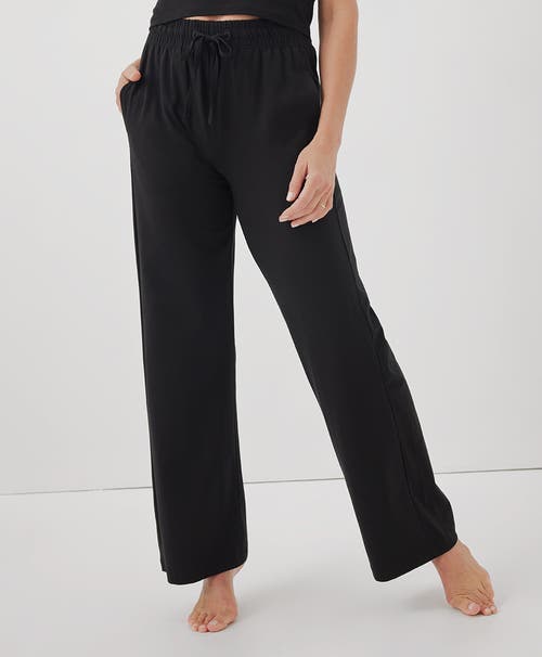 Shop Pact Organic Cotton Cool Stretch Lounge Pant In Black