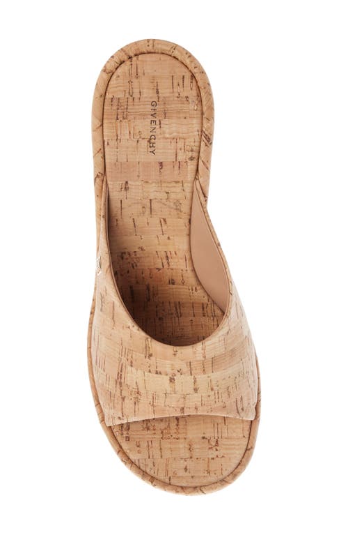 Shop Givenchy Doll Cork Platform Slide Sandal In Natural