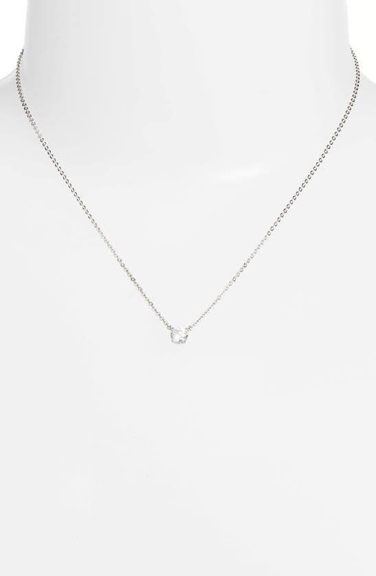 Shop Nordstrom Cubic Zirconia Pendant Necklace In Clear- Silver