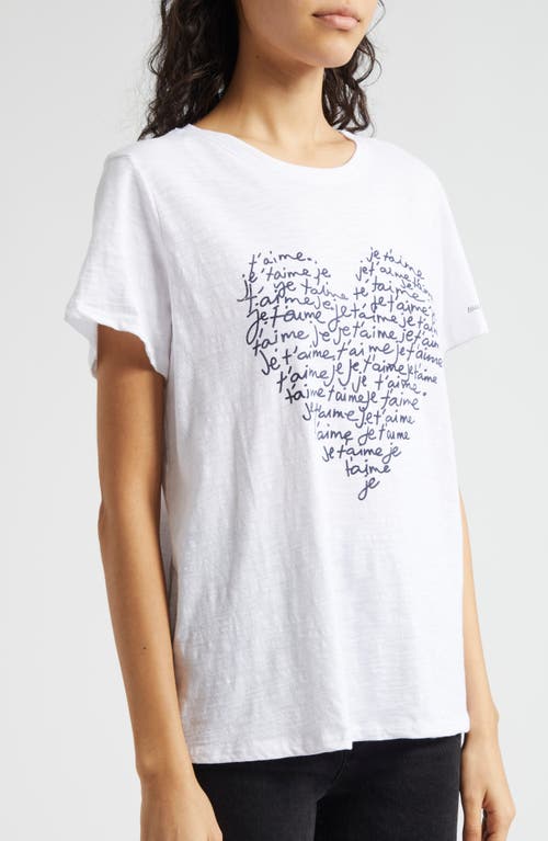Shop Cinq À Sept Je T'aime Graphic T-shirt In White/black