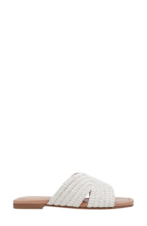 Marc Fisher Ltd Narda Raffia Slide Sandal In Ivory