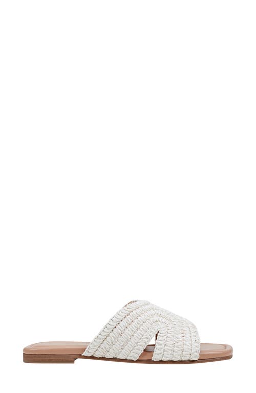 Shop Marc Fisher Ltd Narda Raffia Slide Sandal In Ivory