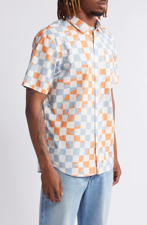VANS VANS WATSON CHECKERBOARD SHORT SLEEVE BUTTON-UP SHIRT 