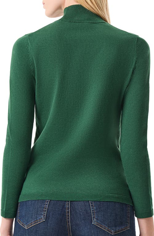 Shop Jones New York Mock Neck Sweater In Forest Green