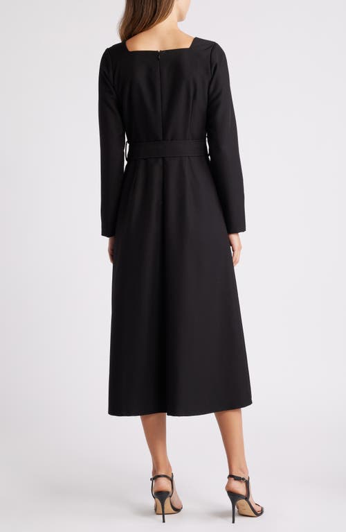 Shop Zoe And Claire Long Sleeve Button-up Shirtdress In Black