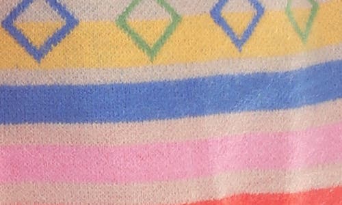 Rain And Rose Fringe Tie Belt Wrap Cardigan In Crayola