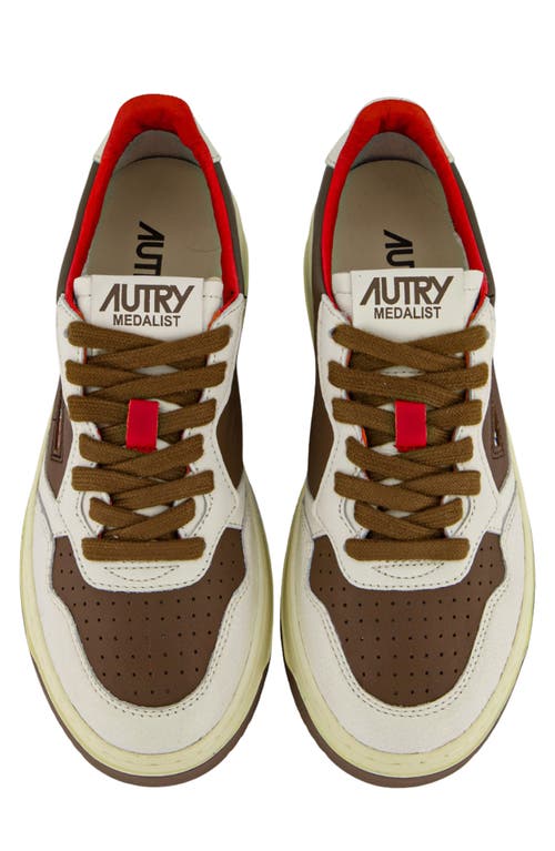 Autry "medalist" Sneaker In Dollar/leather Brown