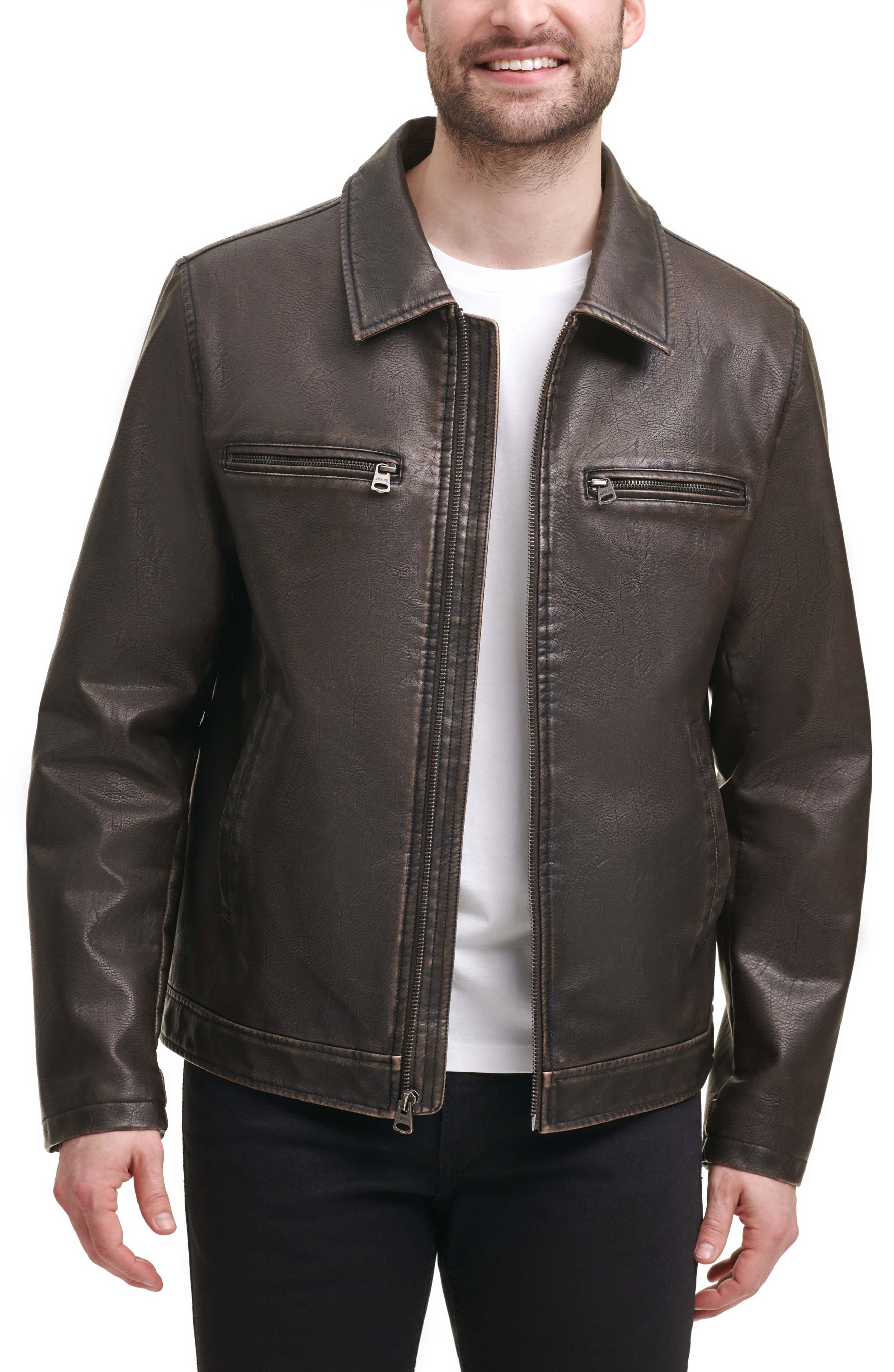 Levi's Faux Leather Bomber Jacket, $99, Macy's