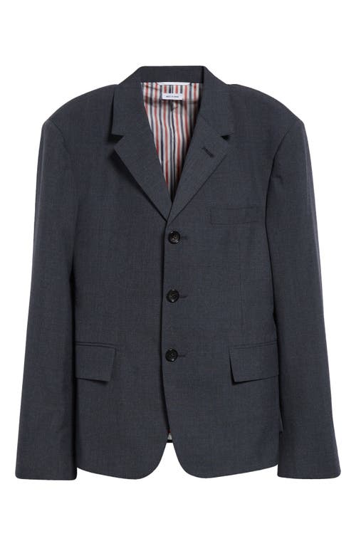 Thom Browne High Break Classic Fit Wool Blend Sport Coat In Dark Grey