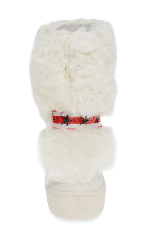 Shop Ash Cool Genuine Shearling Boot In Off White/off White