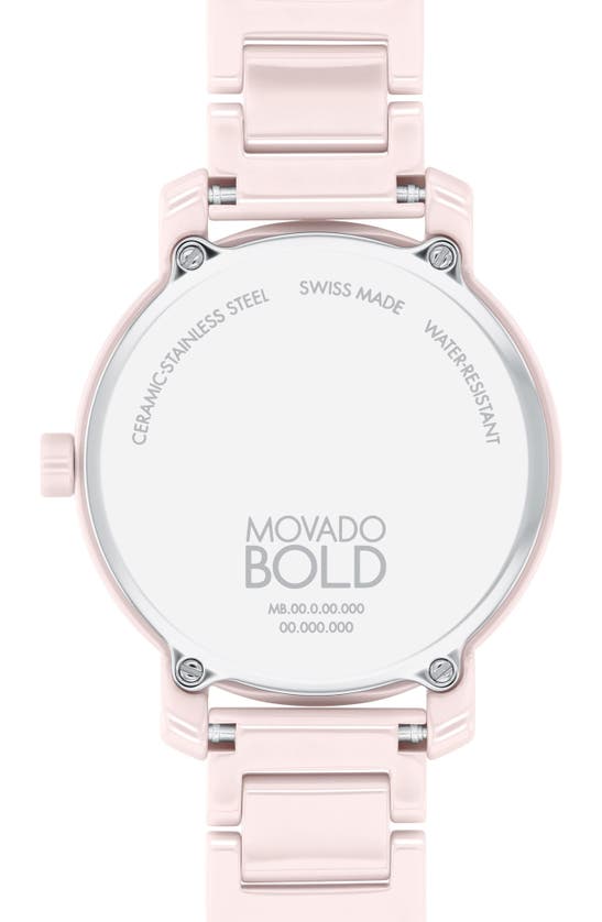 Shop Movado Bold Evolution 2.0 Bracelet Watch, 34mm In Blush