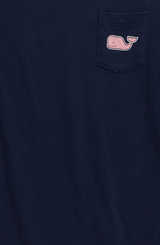 Shop Vineyard Vines Kids' Whale Cotton Graphic Pocket T-shirt In Nautical Navy