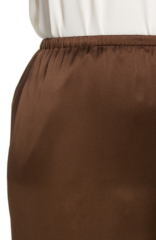Vince Silk Pajama Pants In Black Almond