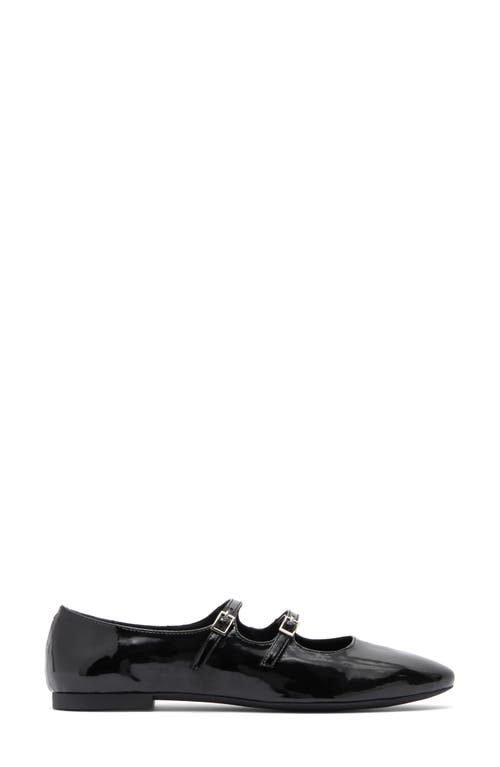 Jeffrey Campbell Flatz Mary Jane Flat In Black Crinkle Patent