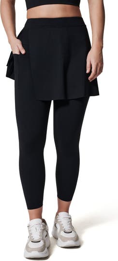 Women Athletic Knee Length Skirts with Leggings,Pickleball Skirted Leggings  Capris for Yoga Women Zipper Pockets(All Black,XL) : : Clothing,  Shoes & Accessories