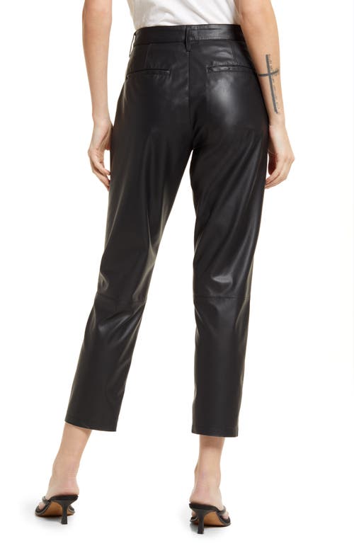 Ag Caden Crop Faux Leather Pants In Super Black