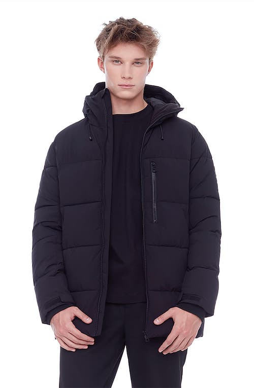 Alpine North Banff Men's Vegan Down (recycled) Mid-weight Quilted Puffer Jacket In Black