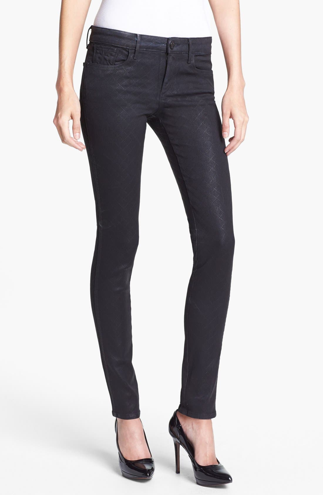 Habitual 'Eve' Coated Quilted Stitch Skinny Jeans Nordstrom