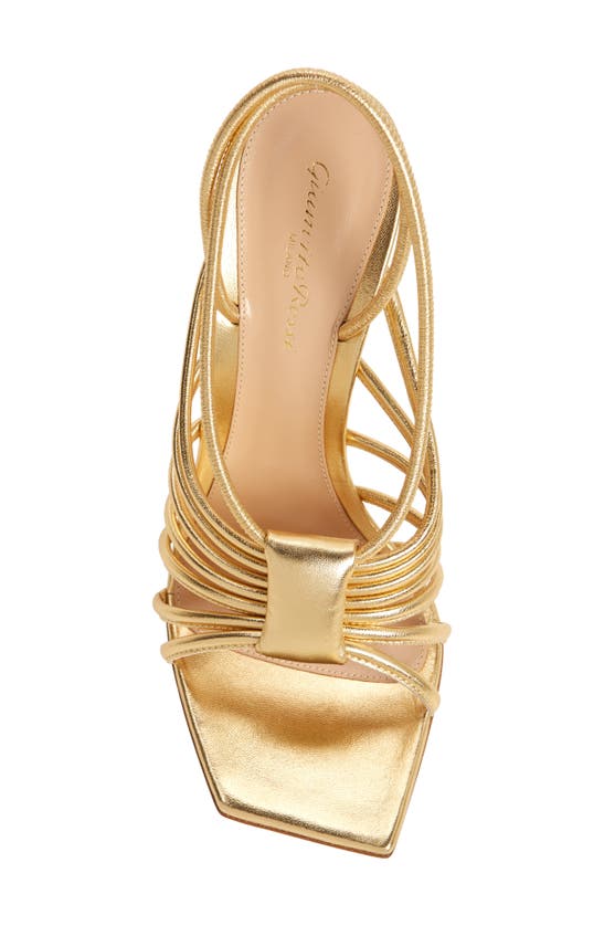 Shop Gianvito Rossi Metallic Cage Sandal In Mekong