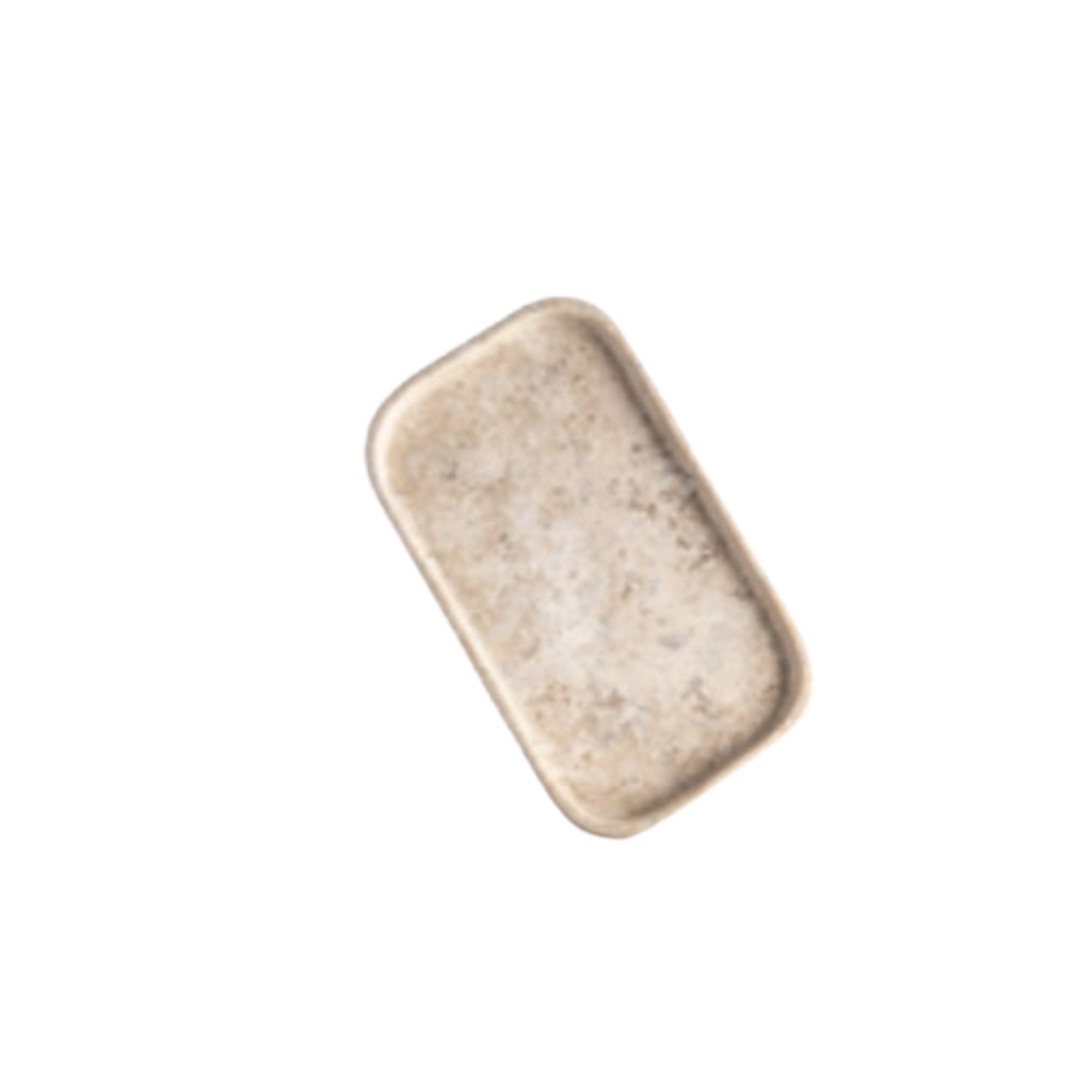 Andjacob Decor Bathroom Tray In Travertine Marble