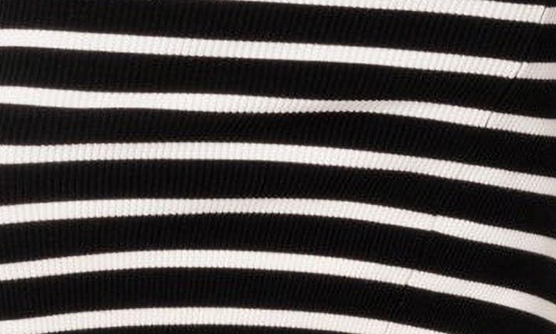 Edikted Stripe Strapless Maxi Dress In Black-and-white