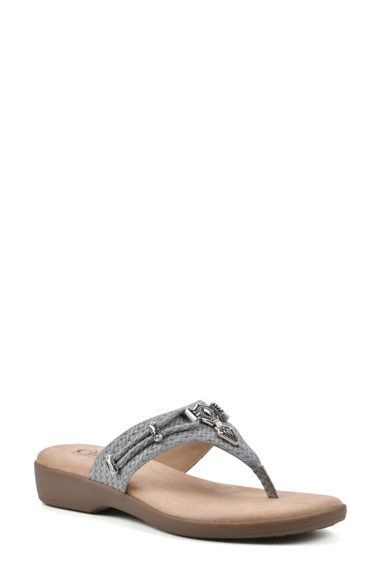 Cliffs By White Mountain Bailee Sandal In Slate Blue/ Woven