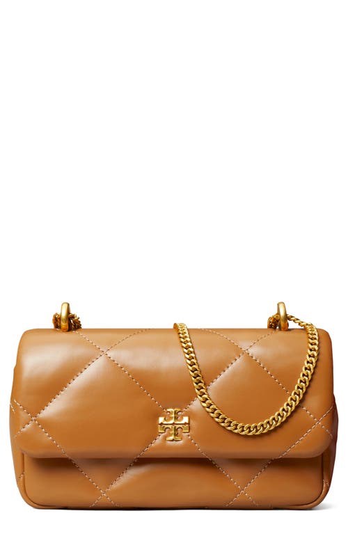 Tory Burch Kira Mini Diamond Quilted Leather Crossbody Bag in Tan at Nordstrom